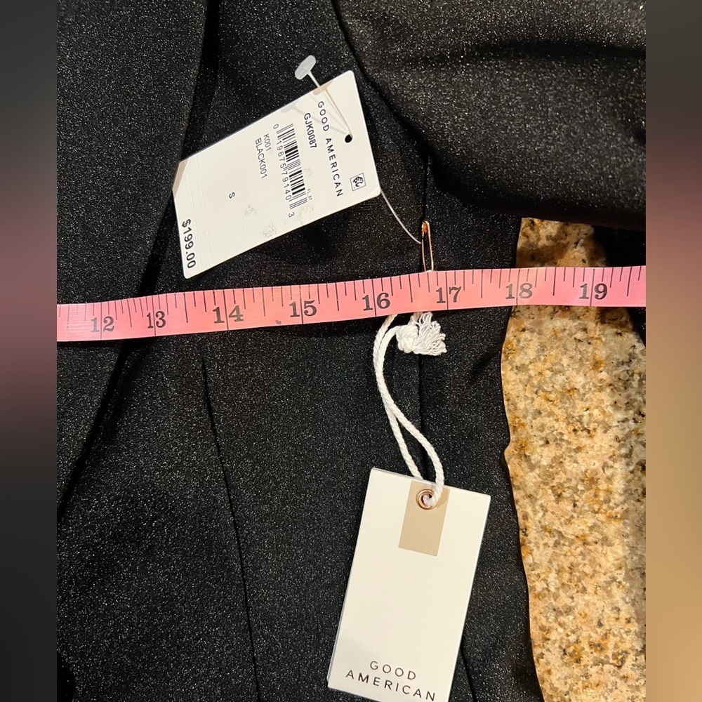 Good American Disco Sculpted Blazer Black01 Size Small $199 Revolve Sold Out NWT - Picture 6 of 12